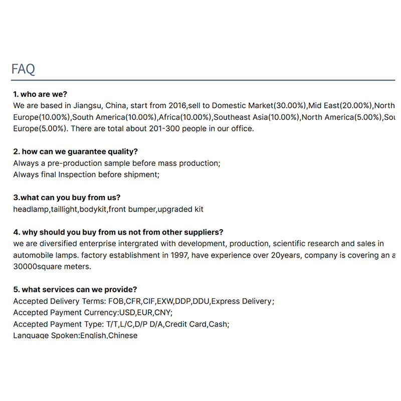 Modified Led Auto Car Front Light for BENZ VITO W447