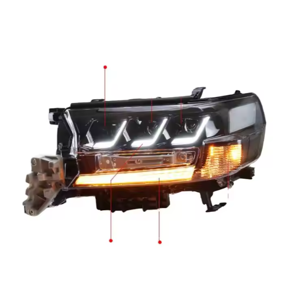 LED Headlights for TOYOTA Land Cruiser GRJ200 2016-2020 LC200 LC300 DRL Head Lamp LED Bi Xenon Bulb Fog Lights