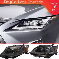 Modified RX LED Headlight for 2009-2015 RX270 RX350 RX450h Upgrade Modify to Triple Beams Headlights Xenon Halogen LED He