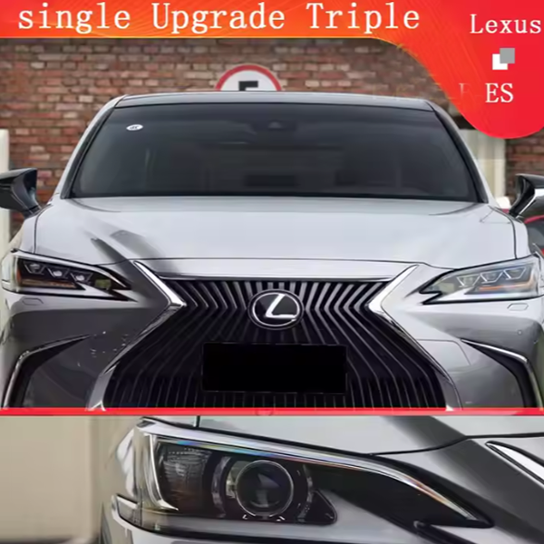 US Warehouse ES200 Headlight for Lexus 2018 ES200 ES250 ES300h ES350 Upgrade Modify to Triple Lens Version Laser Headlamp