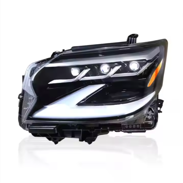 Second-hand Original Genuine Headlight for Lexus GX460 Triple Lens Version Used Headlight with logo From Old Car