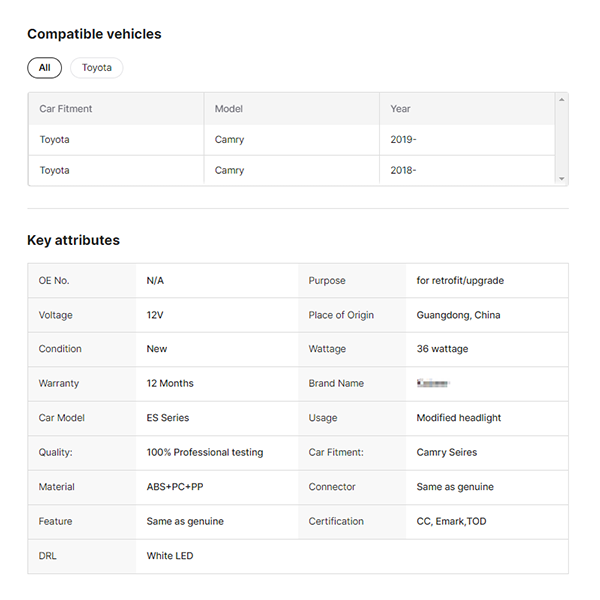 Headlight for Camry Modified Headlight for Camry Old Upgrade to New Fit in 2018-2020 Camry