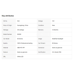 US Warehouse ES200 Headlight for Lexus 2018 ES200 ES250 ES300h ES350 Upgrade Modify to Triple Lens Version Laser Headlamp
