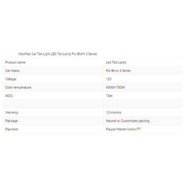 Taillights For BMW 3-series 2013-2018 Car Led Rear Lamps V4