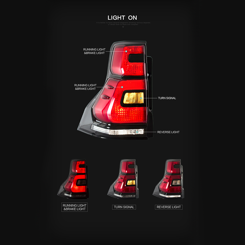 FOR TOYOTA LAND CRUISER PRADO 2010-2016 TAIL LAMP