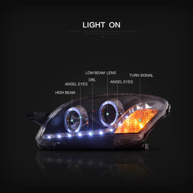 FOR TOYOTA VIOS 2008-2013 LED HEAD LAMP