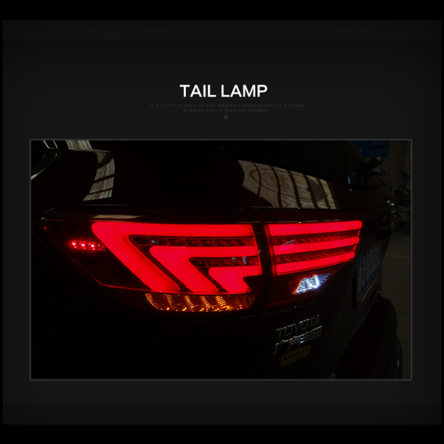 FOR TOYOTA HIGHLANDER 2015-UP LED TAIL LAMP