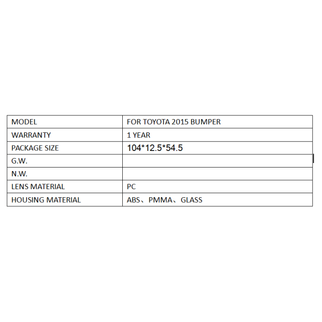FOR TOYOTA COROLLA 2015 BUMPER