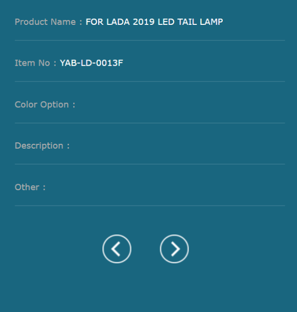 FOR LADA 2019 LED TAIL LAMP
