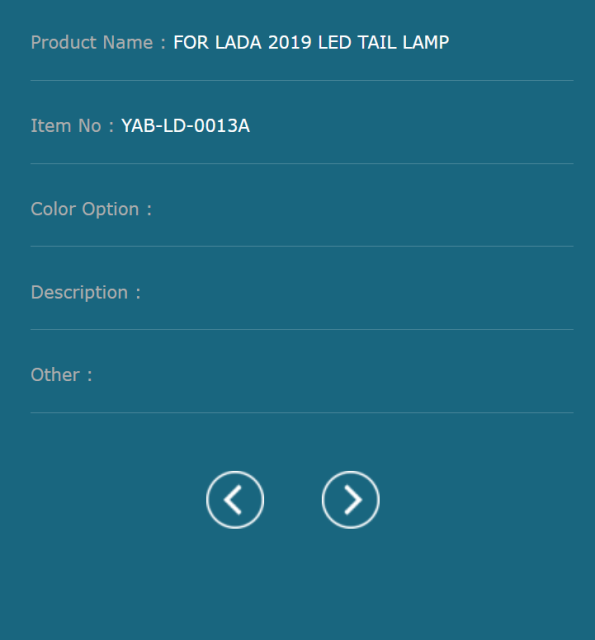 FOR LADA 2019 LED TAIL LAMP