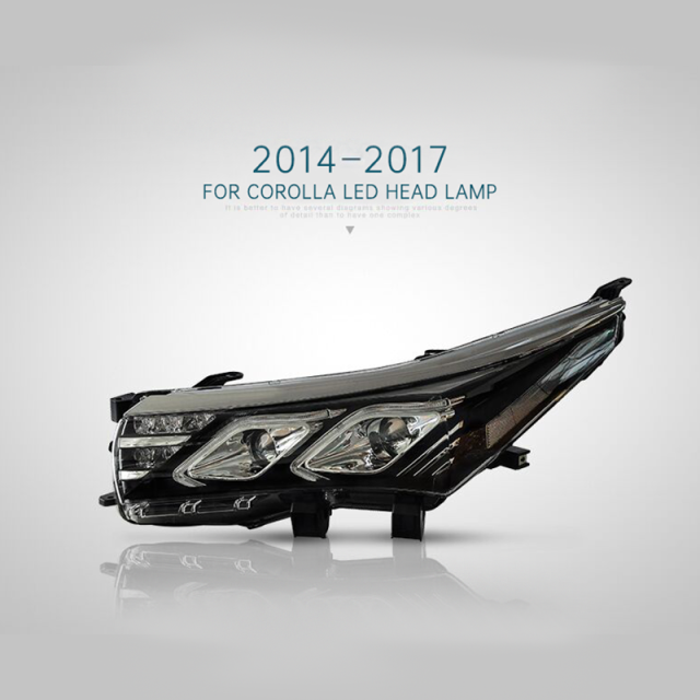 FOR TOYOTA COROLLA 2014-2017 LED HEAD LAMP