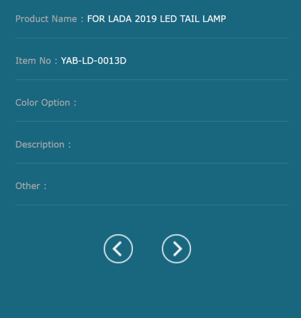 FOR LADA 2019 LED TAIL LAMP