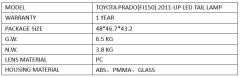 FOR TOYOTA PRADO(FJ150) 2011-UP LED TAIL LAMP