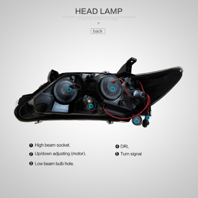 FOR TOYOTA CAMRY 2009-2011 HEAD LAMP(USA TYPE)