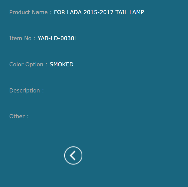 FOR LADA 2015-2017 TAIL LAMP