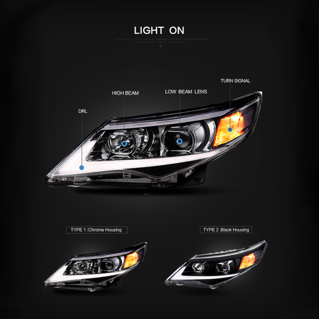  FOR TOYOTA CAMRY 2012-2014 HEAD LAMP (MIDDLE EAST TYPE)