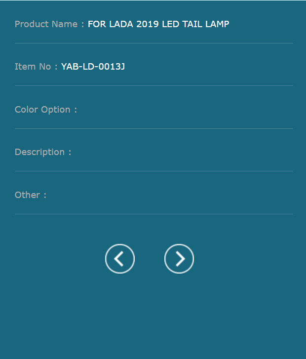 FOR LADA 2019 LED TAIL LAMP