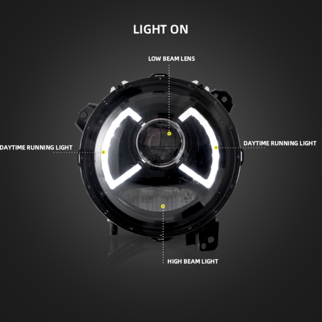 FOR JEEP WRANGLER 2018-UP HEAD LAMP