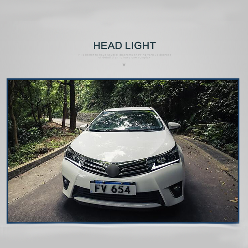 FOR TOYOTA COROLLA 2014-2017 LED HEAD LAMP