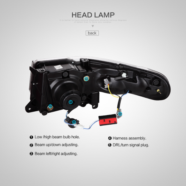 FOR TOYOTA FJ CRUISER 2007-2015 HEAD LAMP