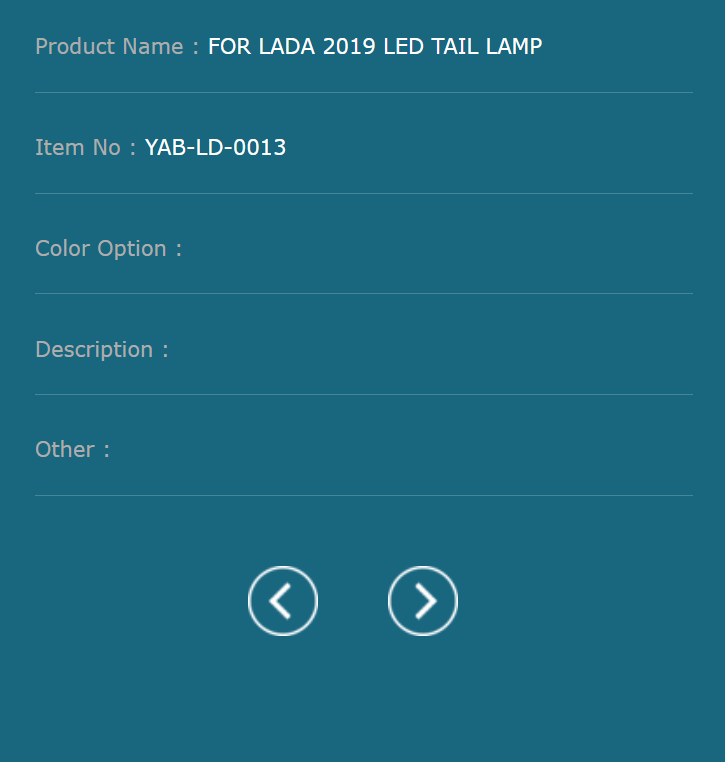 FOR LADA 2019 LED TAIL LAMP