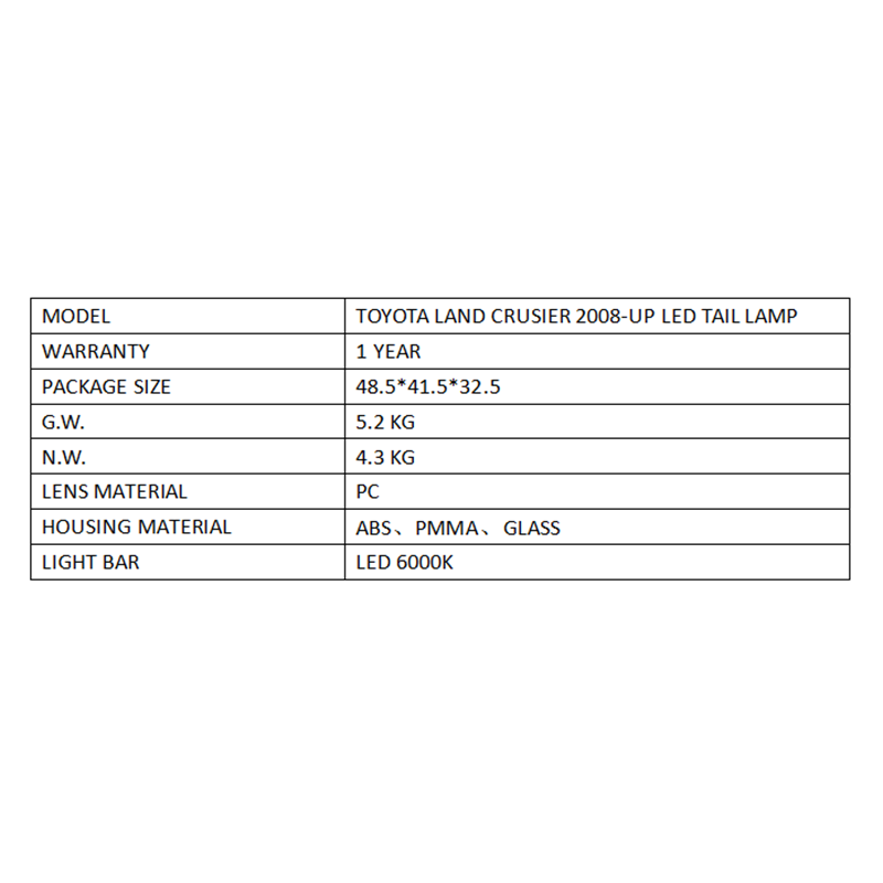FOR TOYOTA LAND CRUISER 2008-2011 LED TAIL LAMP