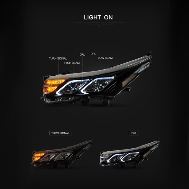 FOR TOYOTA COROLLA 2014-2017 LED HEAD LAMP