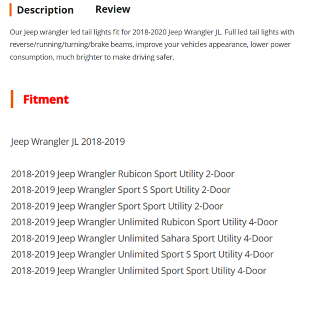 Morsun New Arrival Led Tail Lights for Jeep Wrangler JL 2018 2019 with Reverse/Running/Turn/Brake Beams