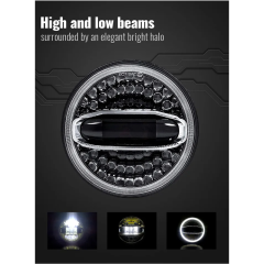 7 inch Round Jeep Jk Oem Led Headlights with Halo Lights Jeep Jk Factory Led Headlights Assembly