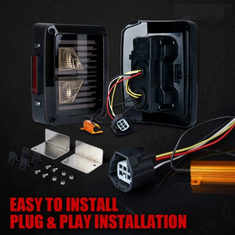 Arrow shape led reversing lamp smoked lens tail light for jeep jk 2007-2015 taillight