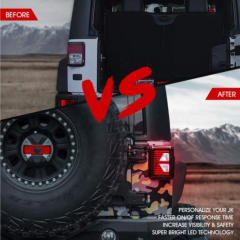 Arrow shape led reversing lamp smoked lens tail light for jeep jk 2007-2015 taillight