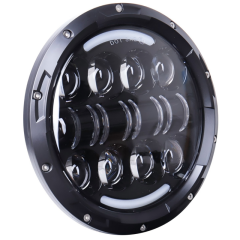 For Jeep Wrangler Parts 7 headlights White/Amber Halo Ring Headlight for Road Glide Hi/Low Beam 7" Headlamp for Jeep Wrangler