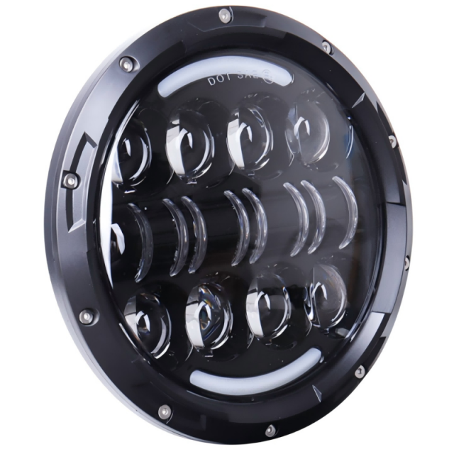 For Jeep Wrangler Parts 7 headlights White/Amber Halo Ring Headlight for Road Glide Hi/Low Beam 7" Headlamp for Jeep Wrangler