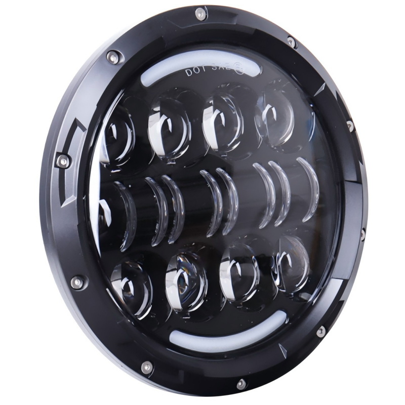 For Jeep Wrangler Parts 7 headlights White/Amber Halo Ring Headlight for Road Glide Hi/Low Beam 7" Headlamp for Jeep Wrangler