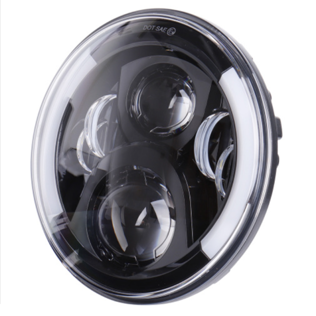 For Jeep Wrangler JK CJ TJ Headlight with Yellow Turning Signal Two Style Optional 7" LED Headlight for Bonniville for Harley Motorcycle