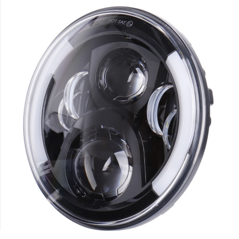 For Jeep Wrangler JK CJ TJ Headlight with Yellow Turning Signal Two Style Optional 7" LED Headlight for Bonniville for Harley Motorcycle