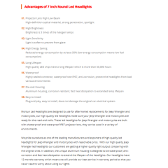 7" LED Headlights 45W High Low Beam LED H4 Halo Angel Eye DRL Amber Turn Signal for Jeep Wrangler JK Harley