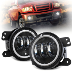 2007-2017 Jeep Wrangler JK Led Fog Lights with Halo DRL Turn Signals