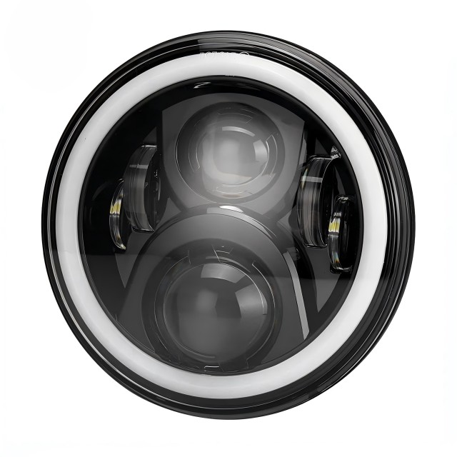 For Lands Rover Defender/Royal Enfield Headlight 7" Led Headlight with DRL Turning for Jeep Wrangler JK JKU CJ TJ