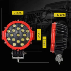 51W 6 inch Round Led Offroad Lights Jeep Wrangler Off Road Lights 6 inch Round Led Driving Lights