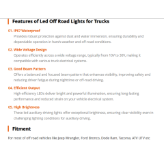 Jeep Wrangler JK JL Led Off Road Driving Lights for Trucks