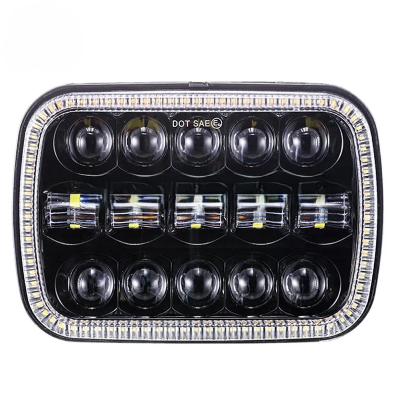 5x7 inch led headlight for GMC/Chevrolet headlamp with halo for jeep cherokee xj parts led lights