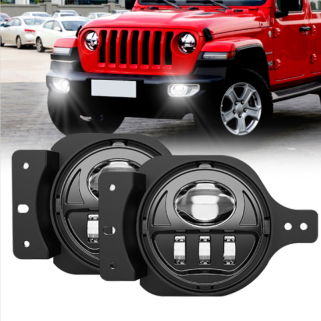 4" 2019 2018 Jeep Wrangler JL Fog Lights 17W 2018+ Jeep JL Led Fog Lights