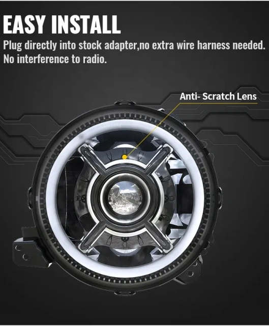 Newest Design 9 inch 2018 Jeep Wrangler JL LED Headlights DOT SAE Jeep JL Led Headlights 2018 2019