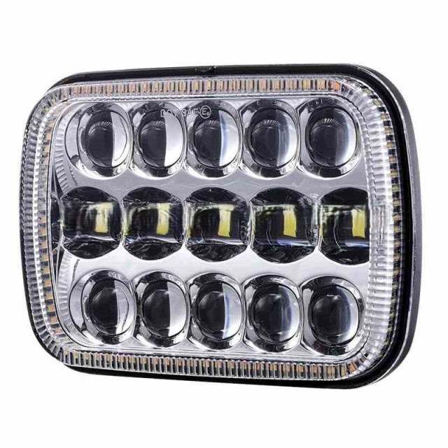 5x7 inch led headlight for GMC/Chevrolet headlamp with halo for jeep cherokee xj parts led lights