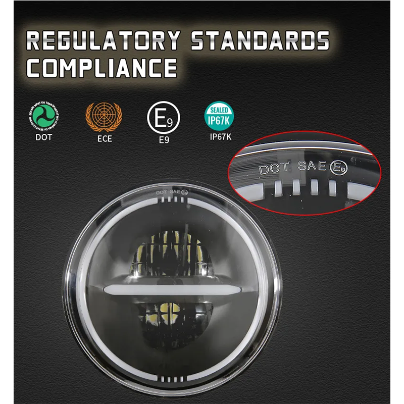 7 Round Led Halo Headlights for 2010 Jeep Wrangler JK JKU with Drl and Amber Turn Signals