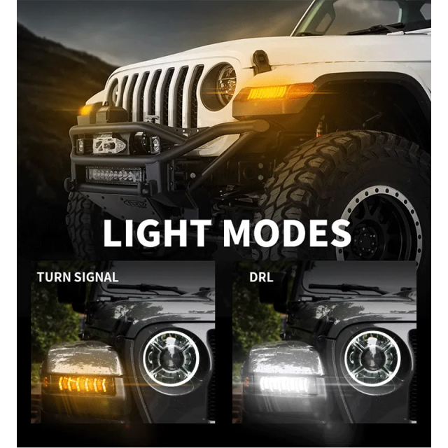 2018 Jeep Wrangler JL Led Daytime Running Lights Jeep JL Sequential Turn Signals for Sahara Rubicon Gladiator