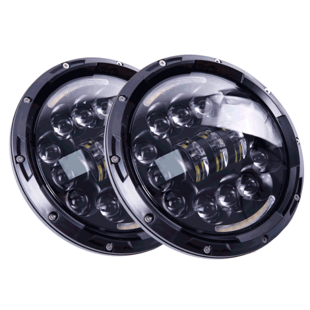 7'' round Jeep jk aftermarket headlights 2007-2018 with high low beam and drl