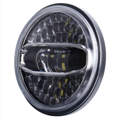 Unique Jepp JL Headlight 7" LED Headlight with Bracket Adaptor Hi Low Beam Headlight with Halo for Jeep JL 2018+