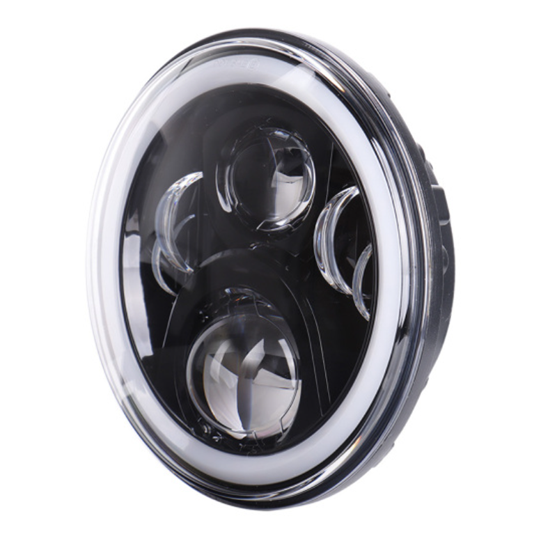 For Lands Rover Defender/Royal Enfield Headlight 7" Led Headlight with DRL Turning for Jeep Wrangler JK JKU CJ TJ